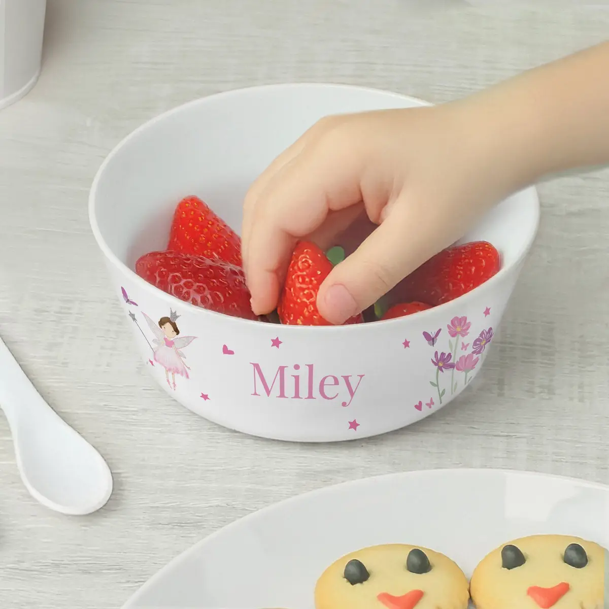 Fairy princess plastic bowl personalised with a name