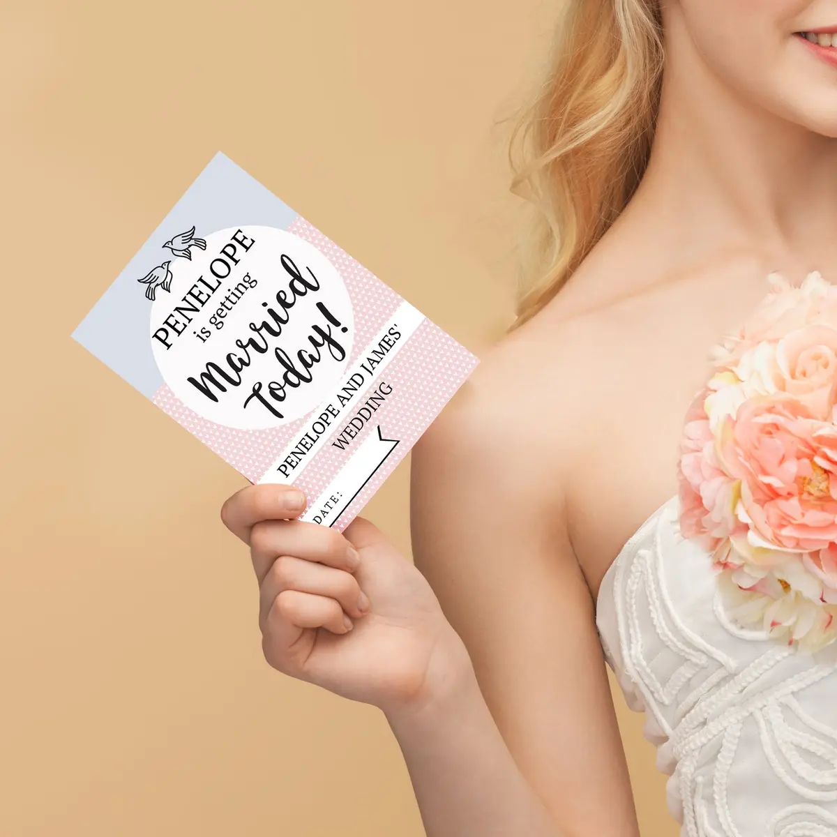 Pack of personalised wedding milestone cards